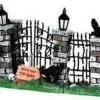 Lemax 34606 - Spooky Iron Gate And Fence, Set Of 5 - Spooky Town Halloween Village Accessories