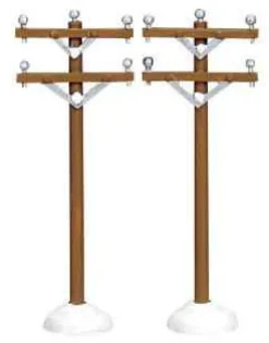 Lemax 64461 - Telephone Poles, Set Of 2 - Christmas Village Misc. Accessories
