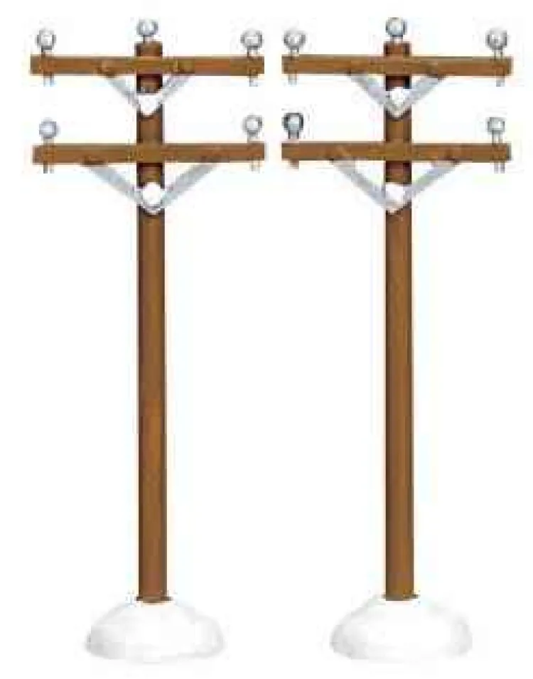 Lemax 64461 - Telephone Poles, Set Of 2 - Christmas Village Misc. Accessories