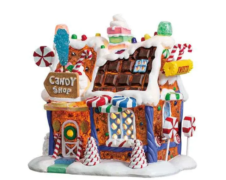 Lemax 75181 - The Candy Shop, Battery-Operated (4.5V) - Sugar N Spice Houses