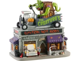 Lemax 05611 - The Creature's Custom Hot Rod Shop - Spooky Town Houses