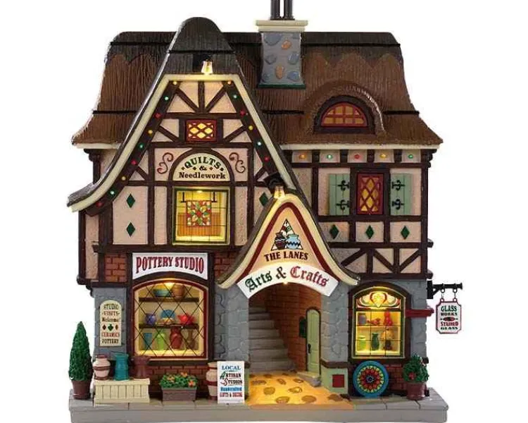 Lemax 95472 - The Lanes - Arts And Crafts, Battery-Operated (4.5-Volt) - Facades