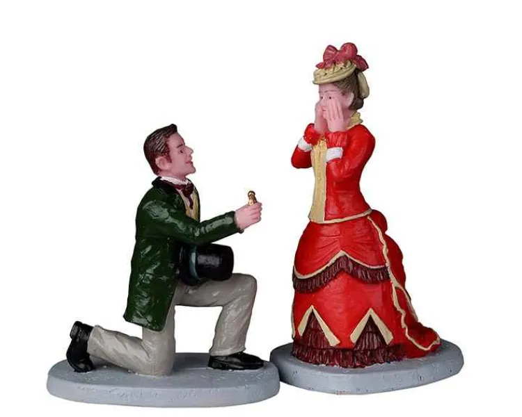 Lemax 22141 - The Proposal, Set Of 2 - Christmas Village Figurines