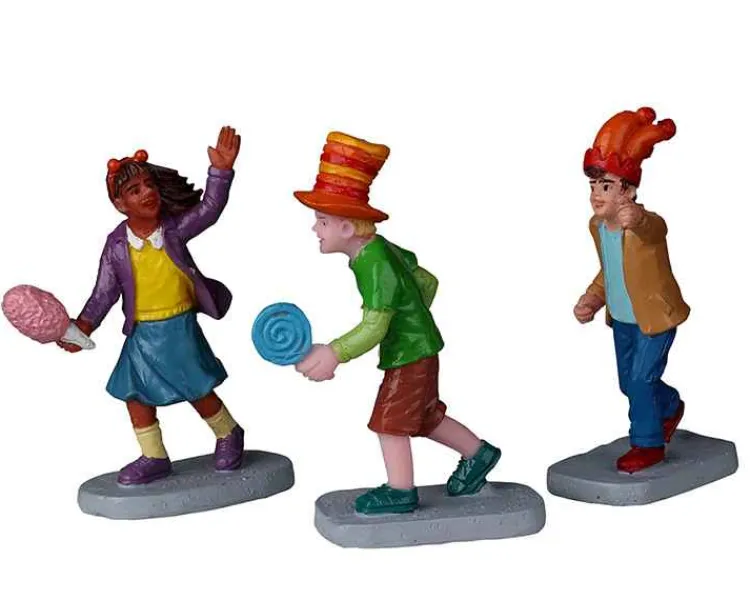 Lemax 22115 - Time For Fun!, Set Of 3 - Christmas Village Figurines