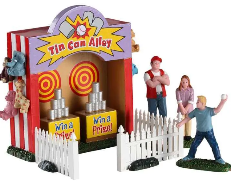 Lemax 93429 - Tin Can Alley, Set Of 7 - Table Pieces