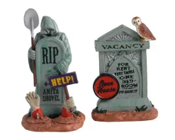 Lemax 14831 - Tombstone Duo, Set Of 2 - Spooky Town Accessories