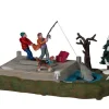 Lemax 24952 - Too Big A Catch, Battery-Operated (4.5-Volt) - Christmas Village Table Pieces