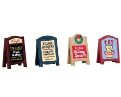 Lemax 64071 - Village Signs, Set Of 4 - Misc. Accessories