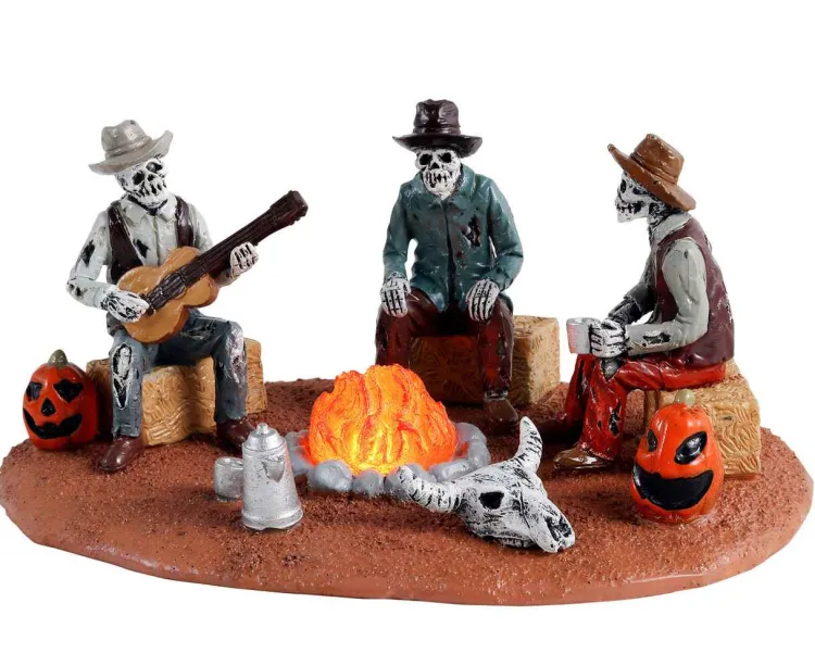 Lemax 14827 - Warming Their Bones, Battery-Operated (4.5V) - Spooky Town Accessories