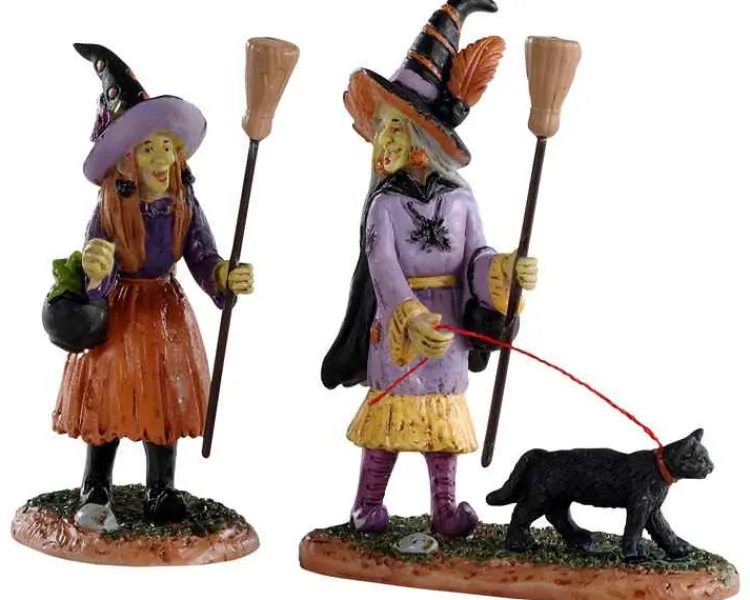 Lemax 02907 - Witches Night Out, Set Of 2 - Spooky Town Figurines