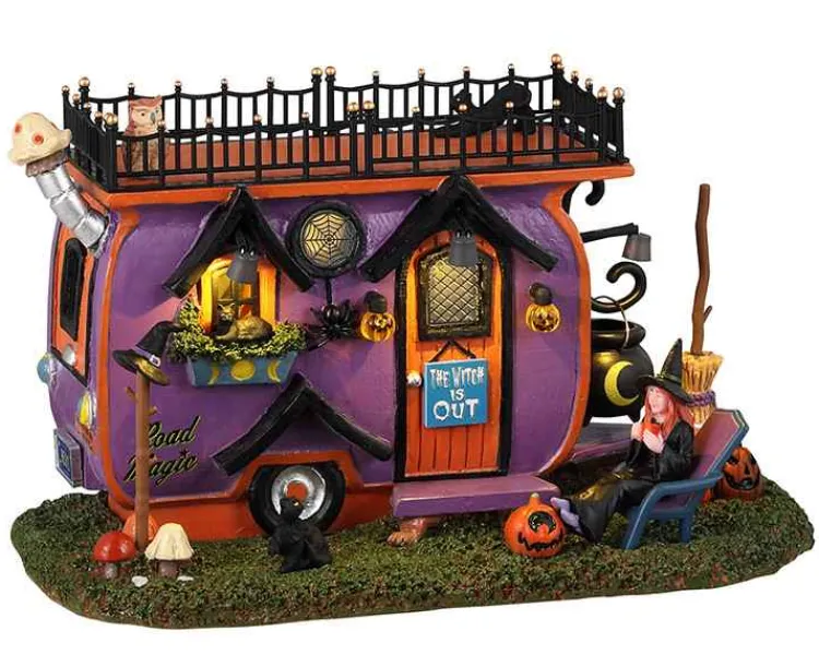 Lemax 34066 - Witch Vanlife, Battery-Operated (4.5-Volt) - Spooky Town Accessories