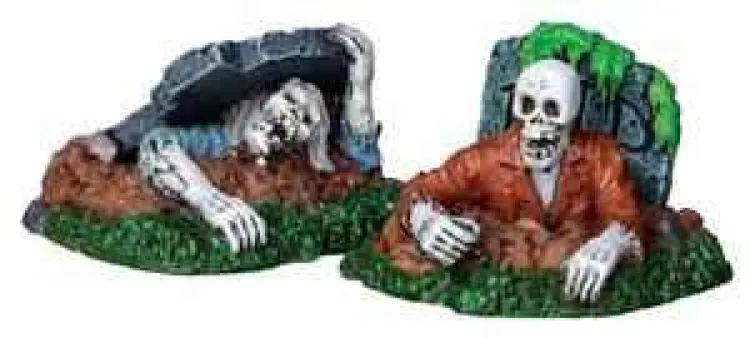 Lemax 22007 - Zombies!!!, Set Of 2 - Spooky Town Halloween Village Figurines
